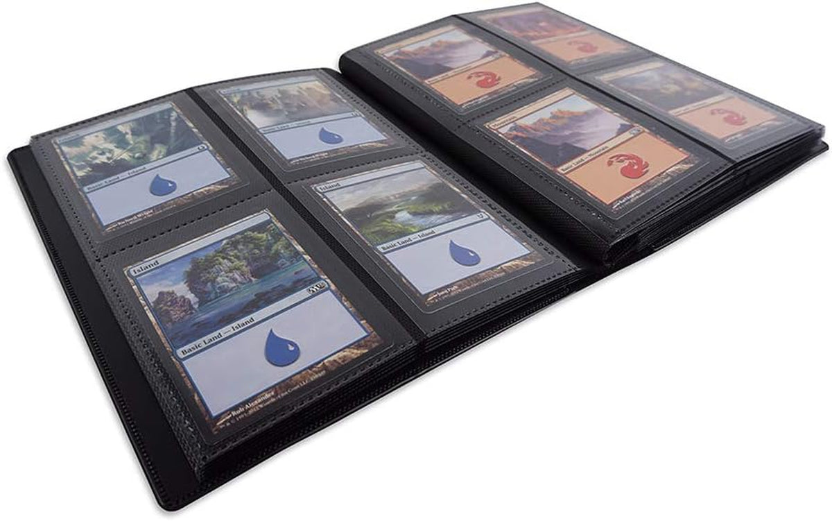 4 Pocket Strap Trading Card Binder 160 Cards Side Loading (Black)