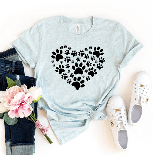 Paw Heart T-Shirt | Premium Bella Canvas Graphic Tee